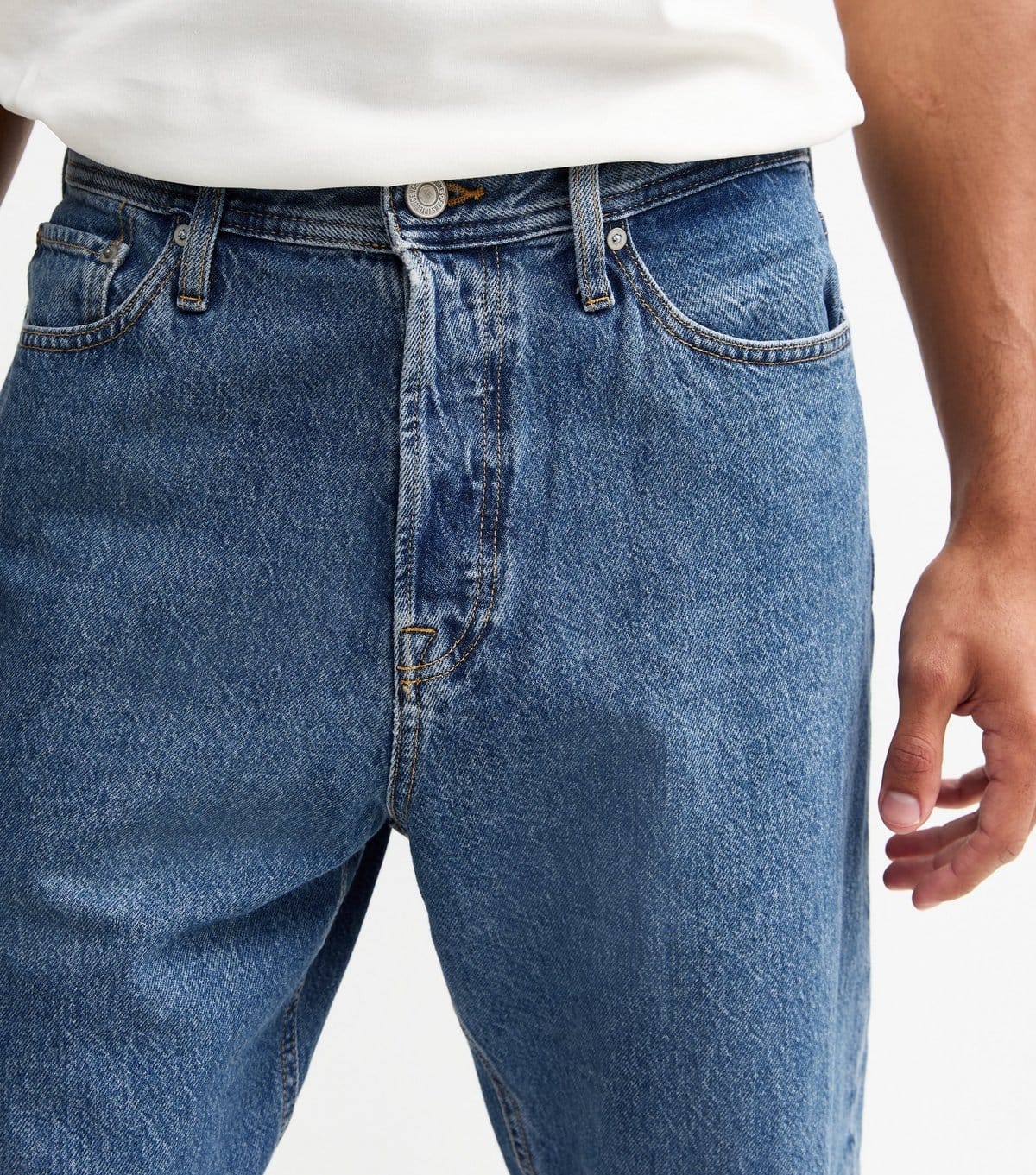 jack & jones Men's Light Blue Straight Leg Alex Denim Jeans Jack & Jones New Look - 4
