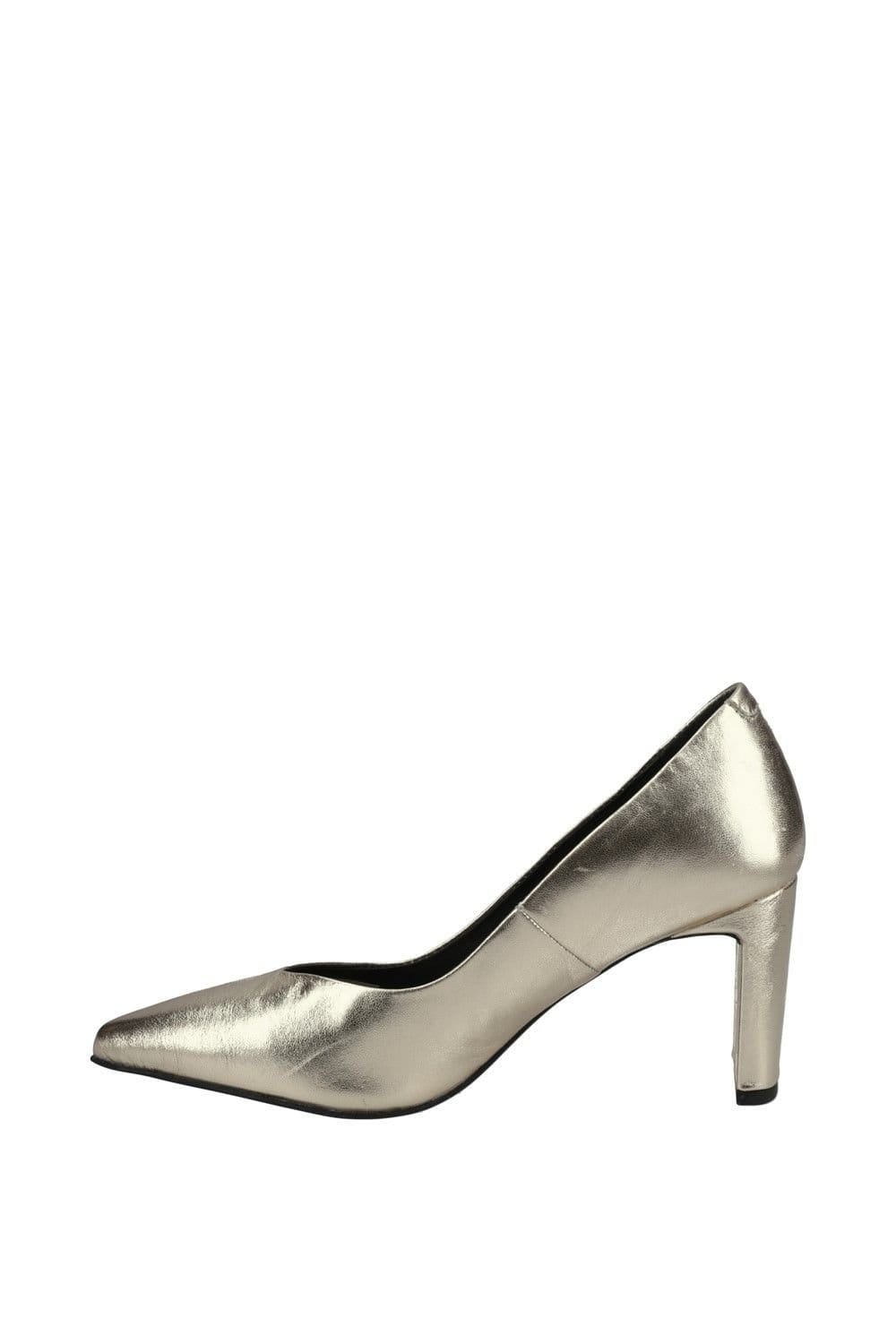 Hush Puppies Hush Puppies Women's Olivia Leather Court Shoe in Gold - 4