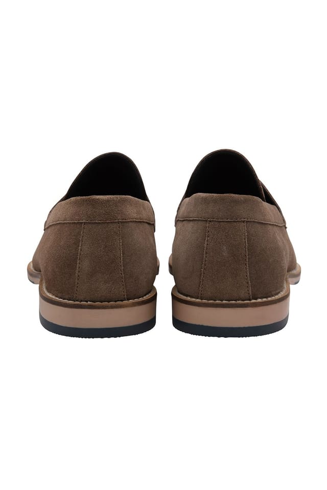 Frank Wright Frank Wright Men's Suede 'Turnbull' Penny Loafers in Light Tan - 3