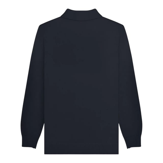 Lambretta Lambretta Men's AW25 Vintage Panelled Long-Sleeved Polo Shirt in Navy - 2