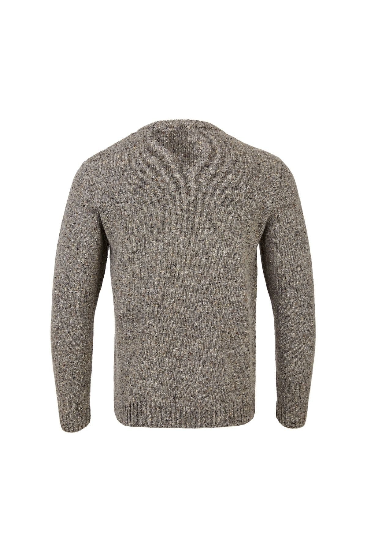 Celtic & Co Celtic & Co Men's Donegal Crew Neck Sweater in Mid Grey - 4