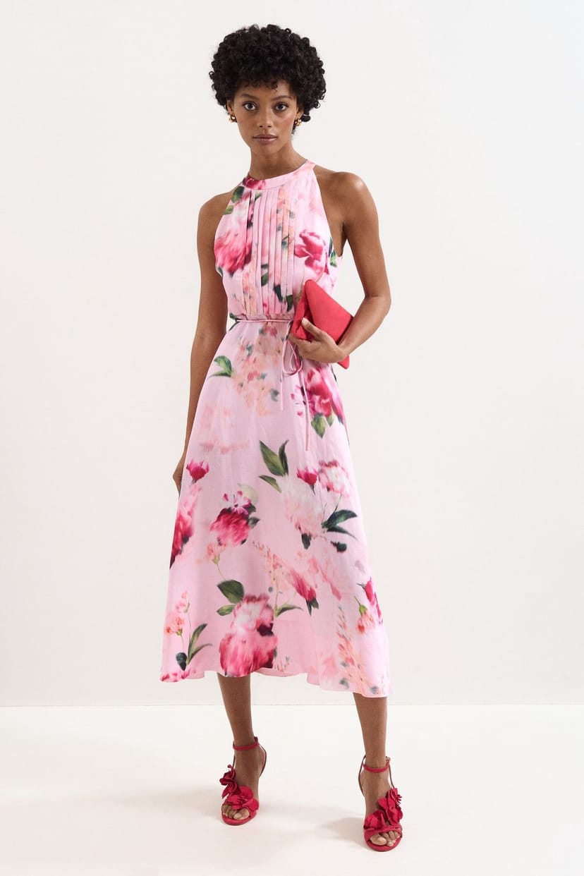 Phase Eight Phase Eight Women's Bethany Midi Dress in Light Pink - 1