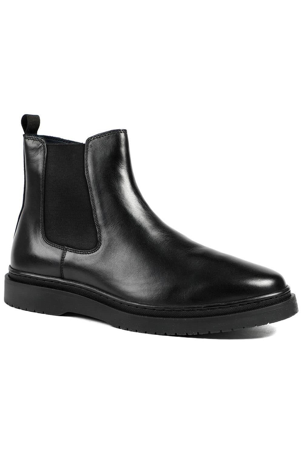Jones Bootmaker Jones Bootmaker Men's Gregory Warm Lined Leather Chelsea Boots in Black