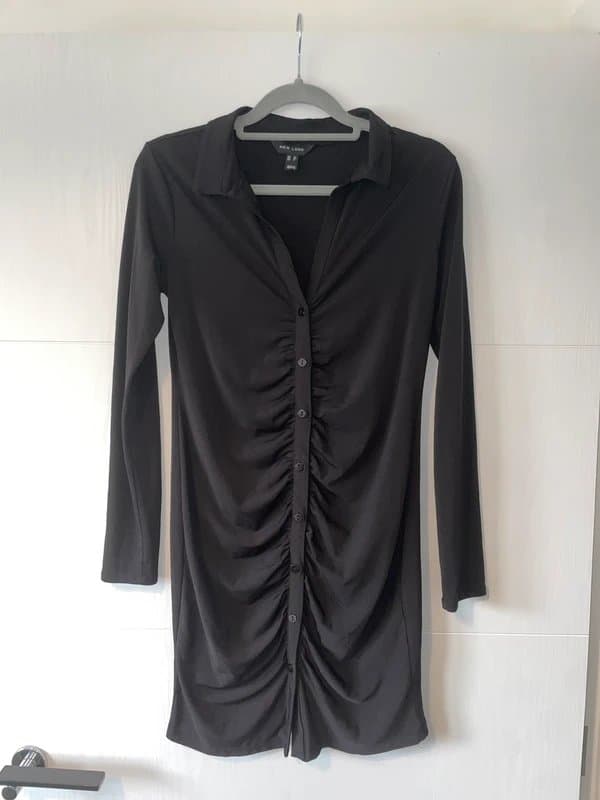 New Look New Look buttoned shirt style black dress