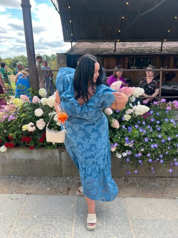 ASOS ASOS Blue Floral Occasion Dress
