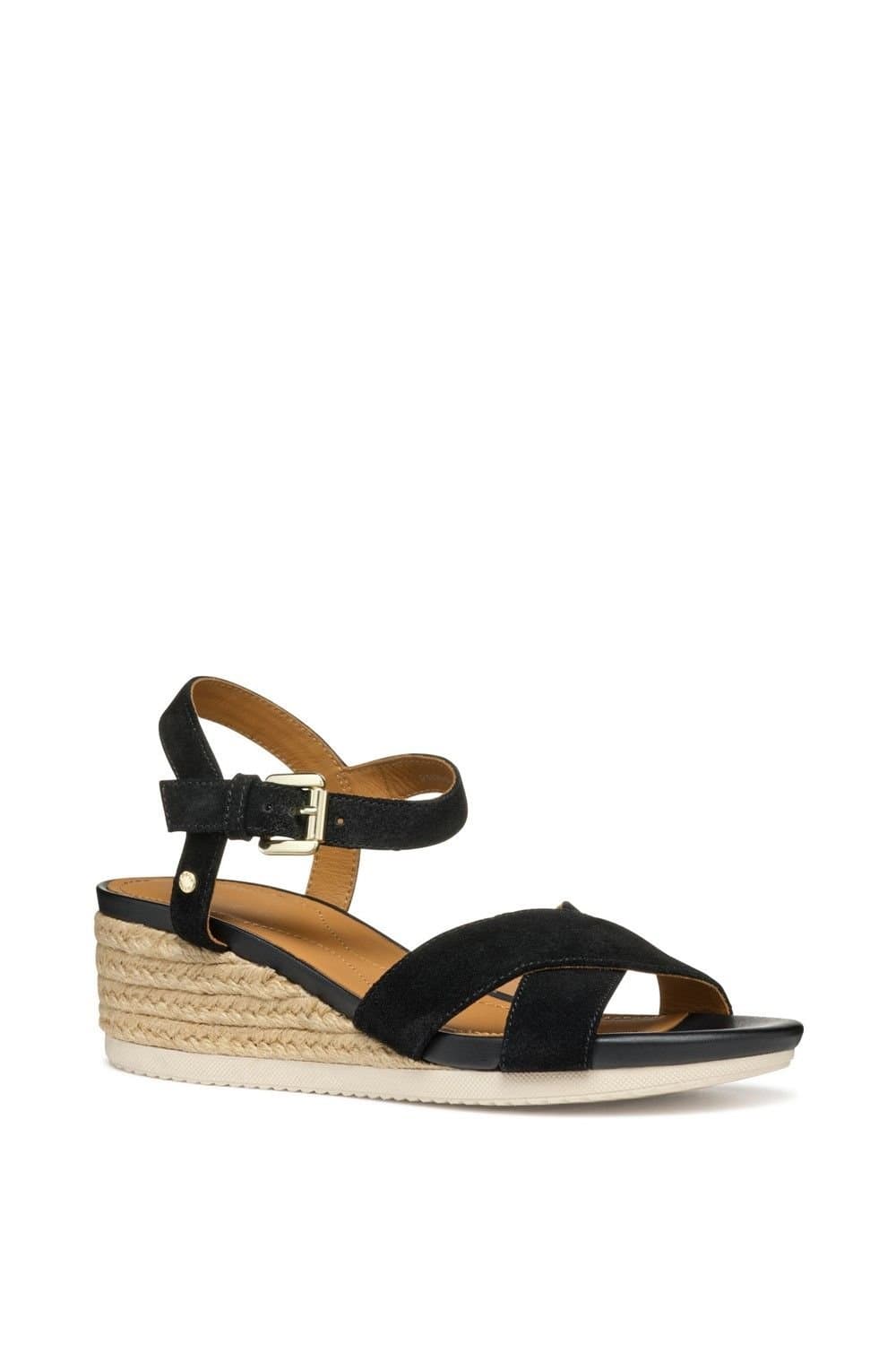 Geox Geox Women's D Ischia Corda Sandals in Black