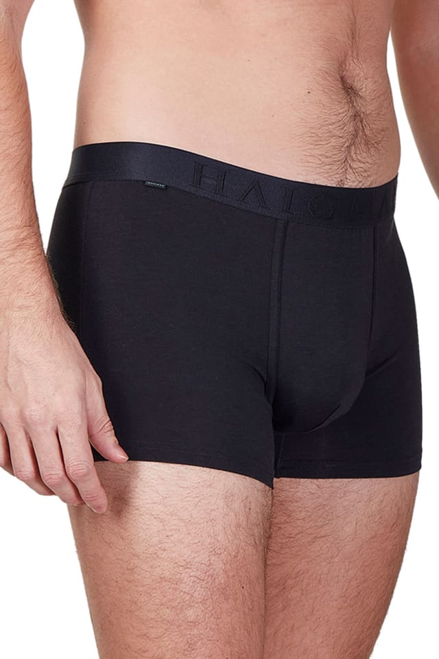 Haigman Haigman Men's 4 Pack Bamboo Cotton Soft Stretch Boxer Trunks in Black - 2
