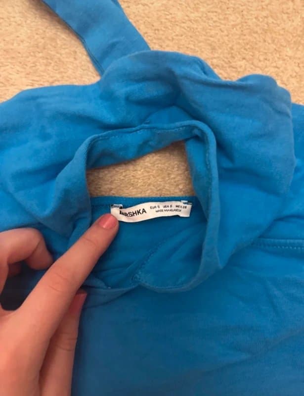 Bershka Halter neck blue top