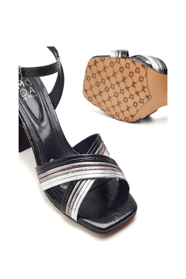 Moda in Pelle Moda In Pelle Women's 'Myrthle' Porvair Heeled Sandals in Black - 3