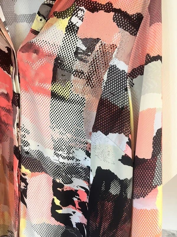 Marks & Spencer M&S Marks & Spencer Red Orange Pattern Blouse Shirt Size 14