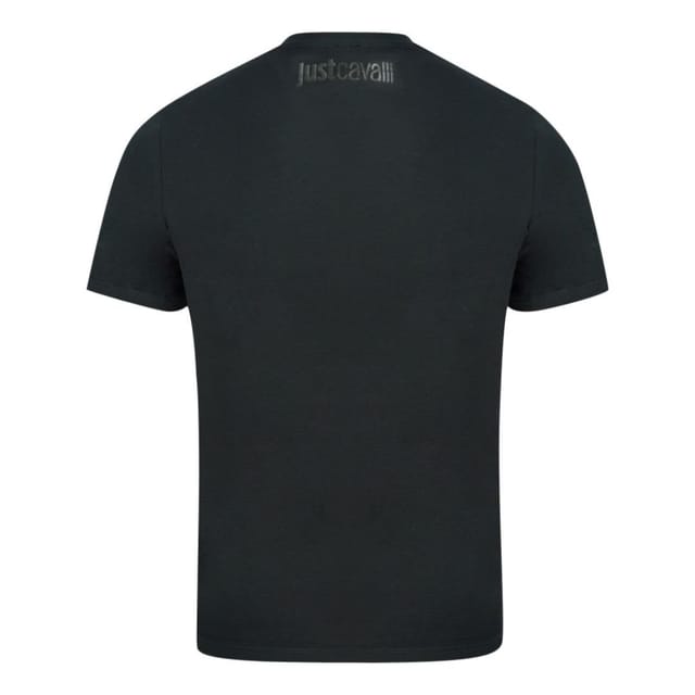 Just Cavalli Just Cavalli Men's Fading Logo Black T-Shirt - 2