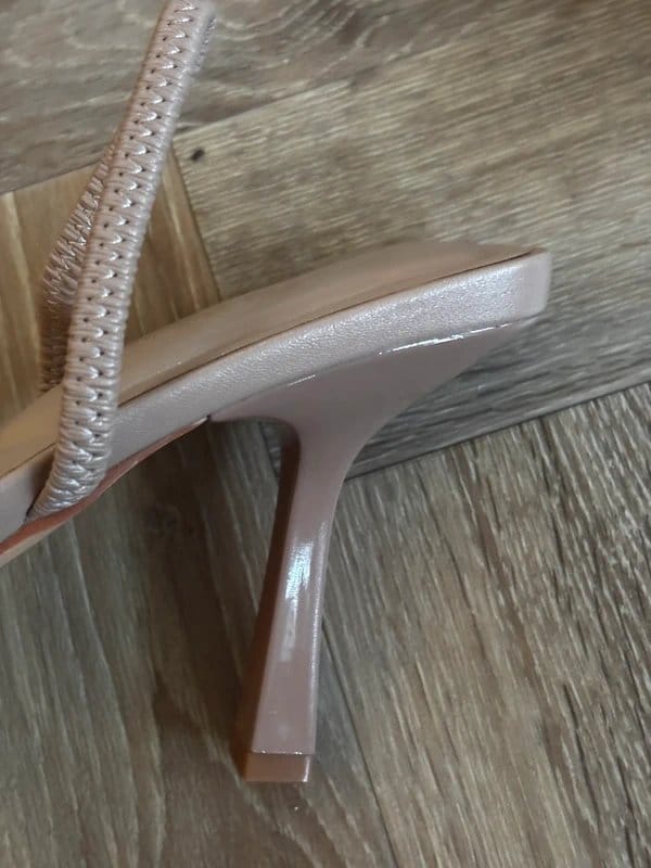 ASOS Seqwl Salado embellished closed toe slingback Beige/Nude. Size 6 - 1