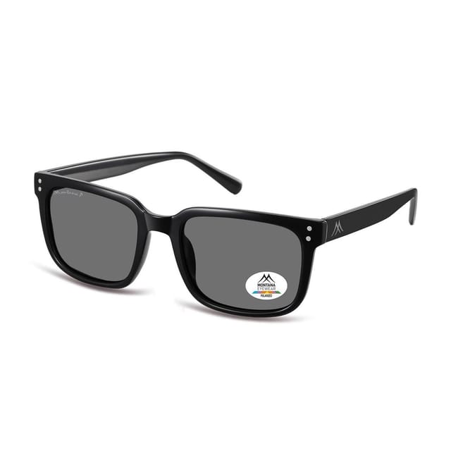 montana montana Men's Rectangle Black Grey Polarized MP196 - 2