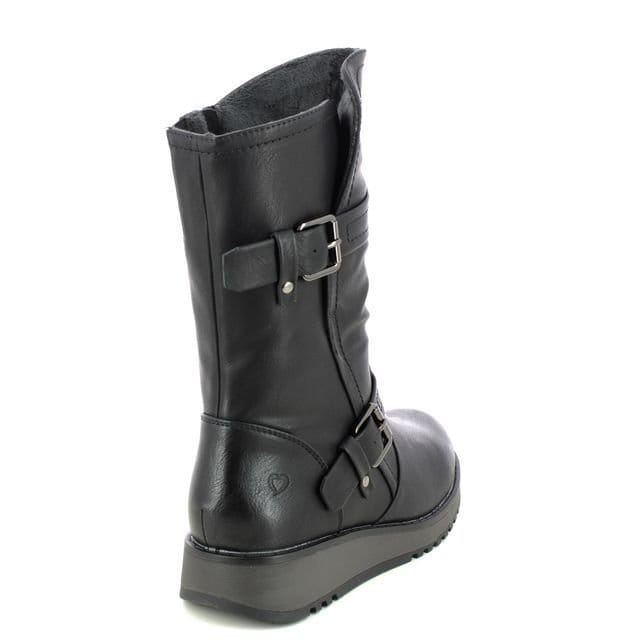 Heavenly Feet Heavenly Feet Women's HANNAH4 Mid Calf Side Zip Boots in Black - 3