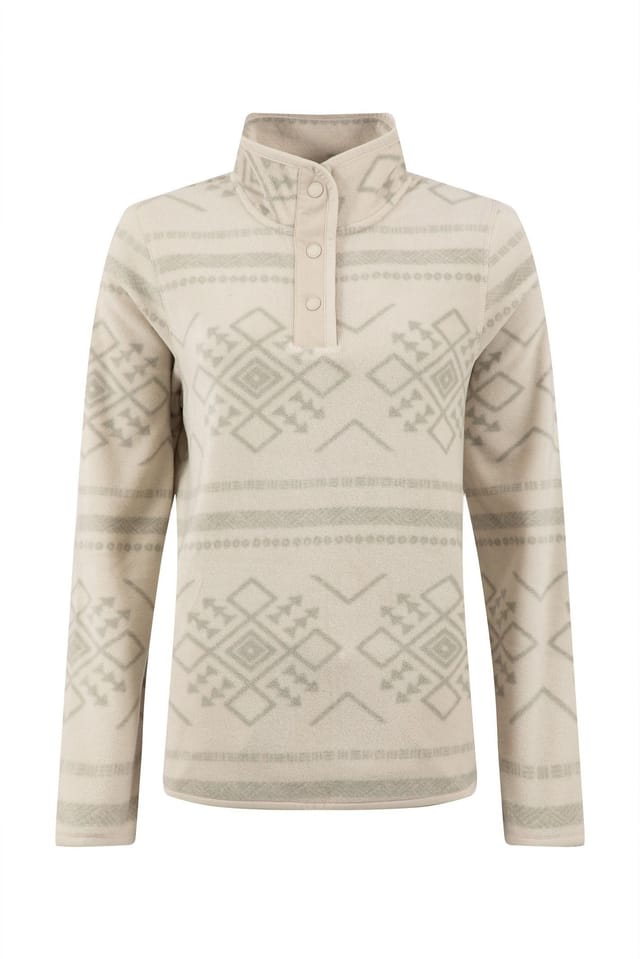 Weird Fish Weird Fish Women's Amy Printed Microfleece in Cream - 2