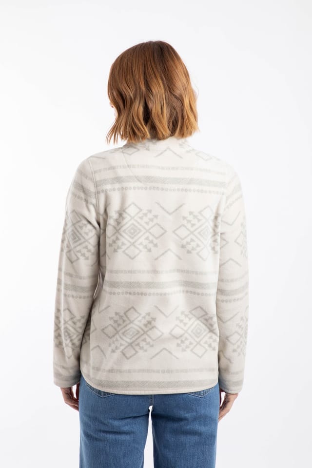 Weird Fish Weird Fish Women's Amy Printed Microfleece in Cream - 3