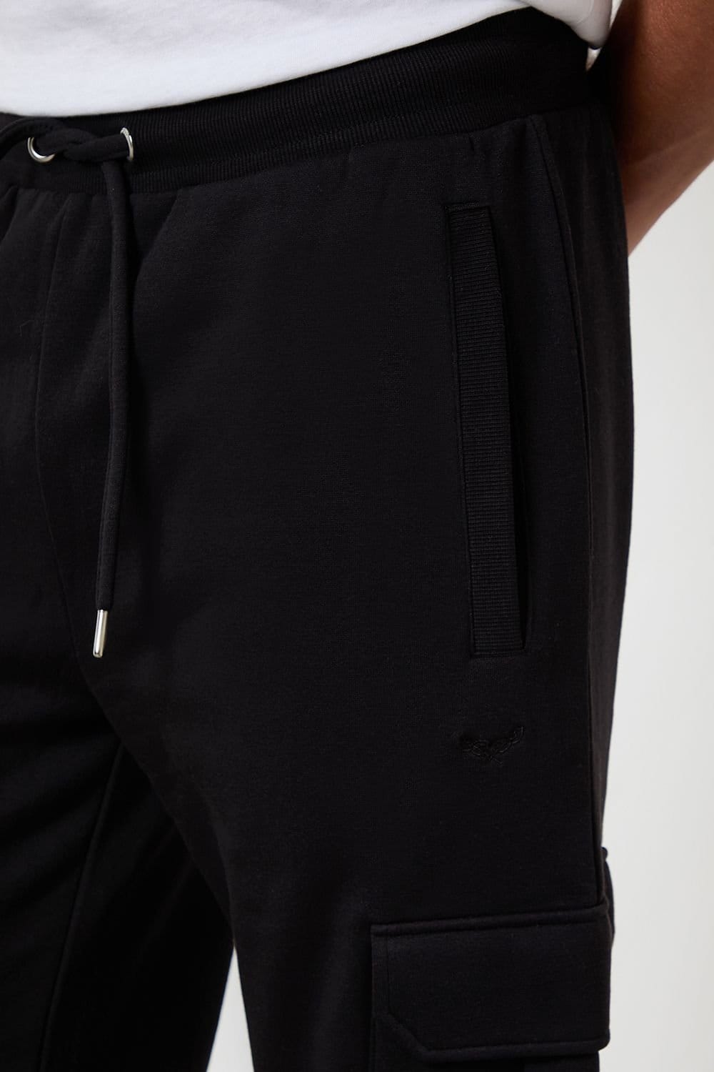 Threadbare Threadbare Men's Cargo Joggers in Black - 4