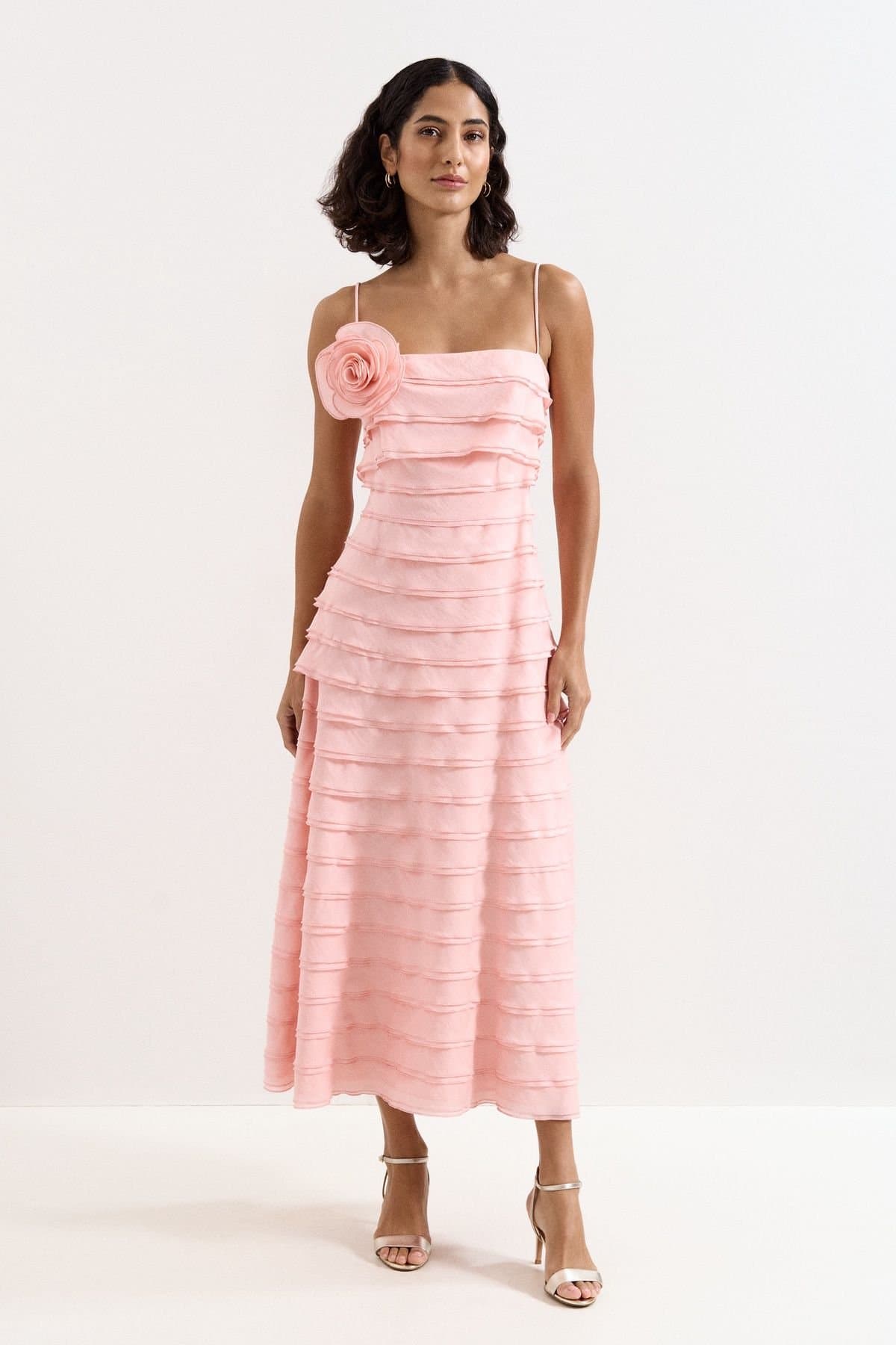 Phase Eight Phase Eight Women's Maben Layered Dress in Pale Pink