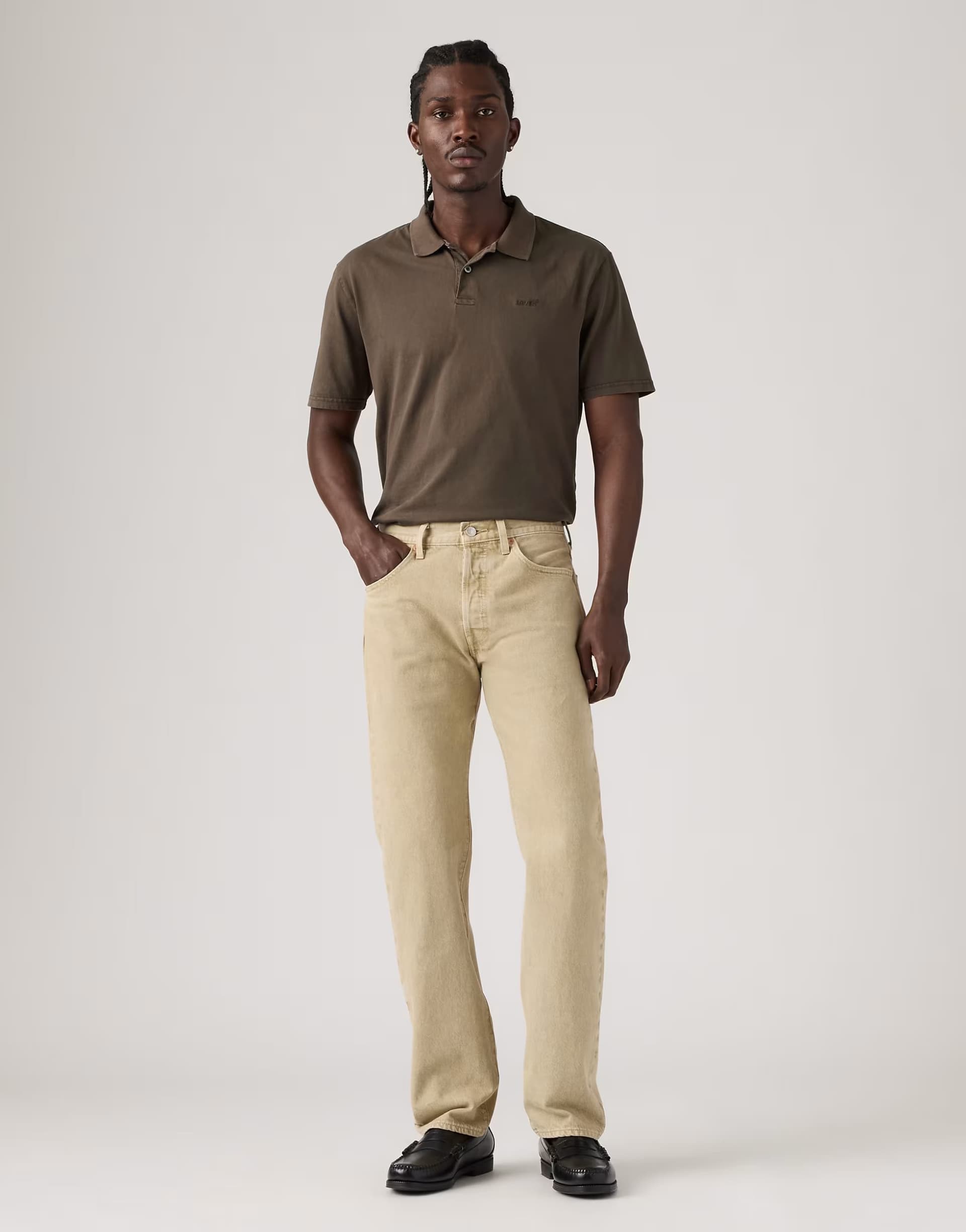 ASOS Levi's Khaki Straight-Leg Jeans