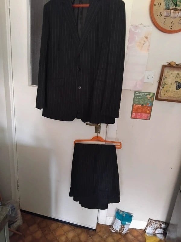 New Look Navy Pin Stripe Suit With Two Pockets