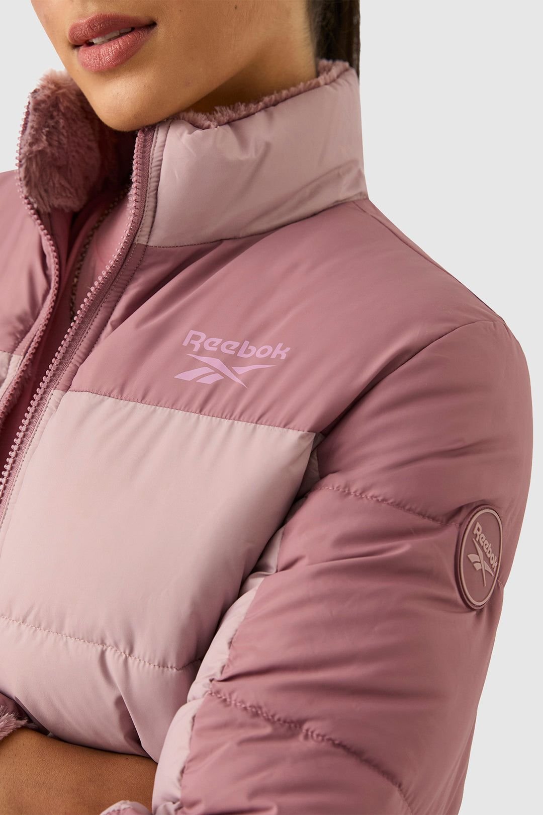 Reebok Reebok Women's Reversible Puffer in Dusty Pink - 4