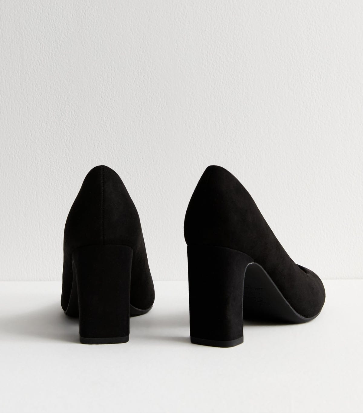 New Look Women's Wide Fit Black Faux Suede Court Shoes Vegan New Look - 4