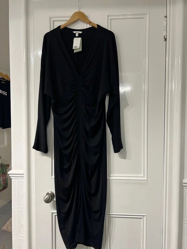 H&M H&M Black Ruched Midi / Maxi Dress