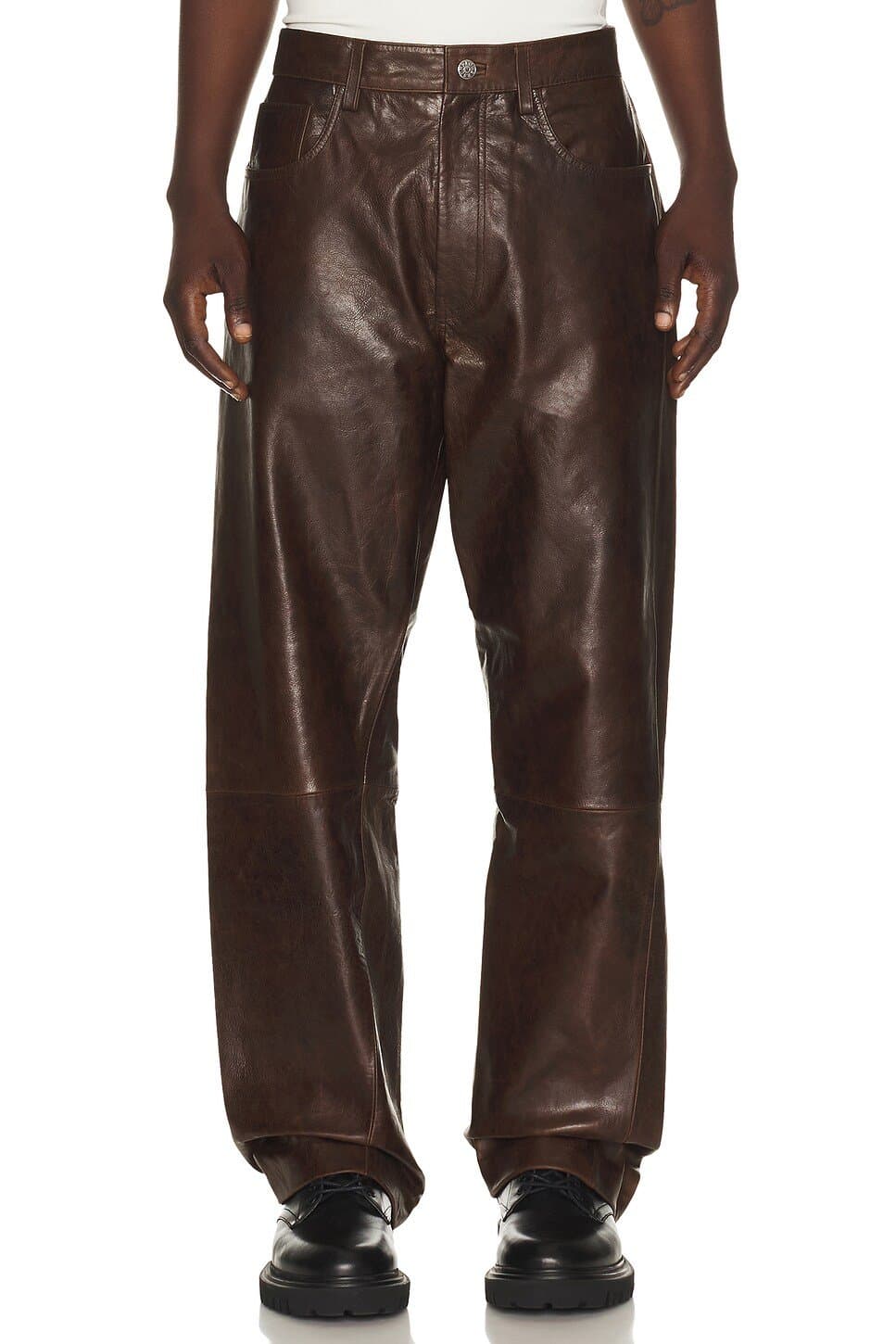 revolve Wide Twist Leather Pant