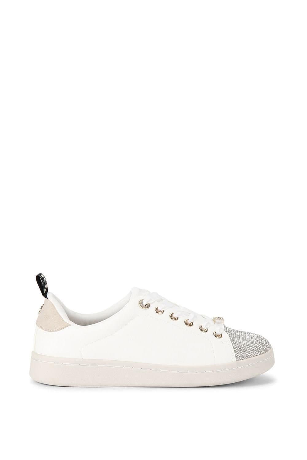 KG Kurt Geiger KG Kurt Geiger Women's 'Liza Lace Up Gem' Trainers in White