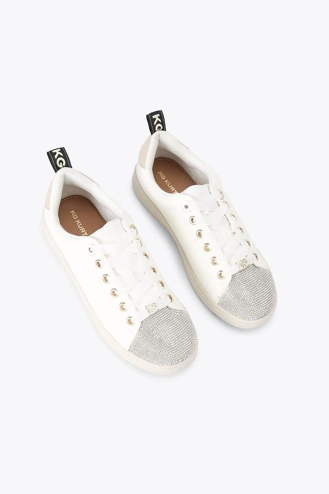 KG Kurt Geiger KG Kurt Geiger Women's 'Liza Lace Up Gem' Trainers in White - 2
