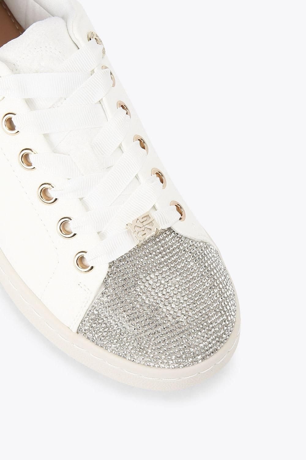 KG Kurt Geiger KG Kurt Geiger Women's 'Liza Lace Up Gem' Trainers in White - 4