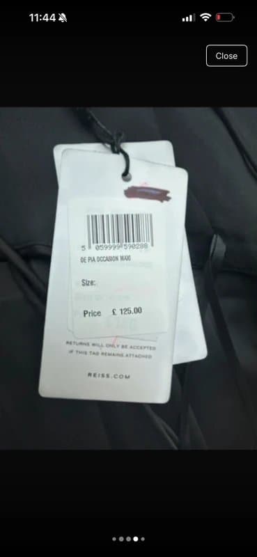 Reiss * NEW * (shop floor / with tags) Reiss Black Pia V-Neck Maxi Dress (RRP£125) UK 14