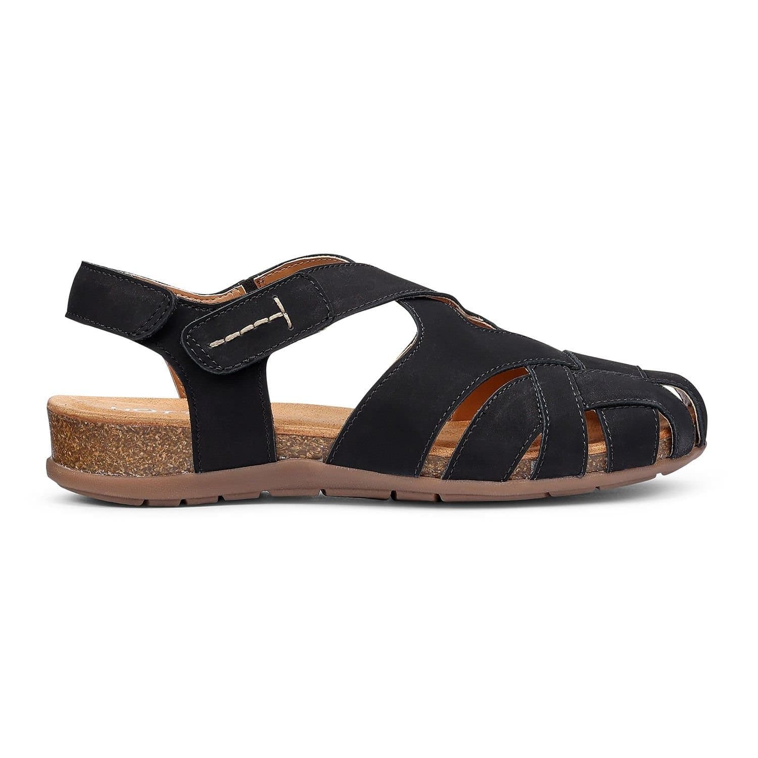 Hotter Hotter Women's Wide Fit 'Carpa' Closed-Toe Sandals in Black