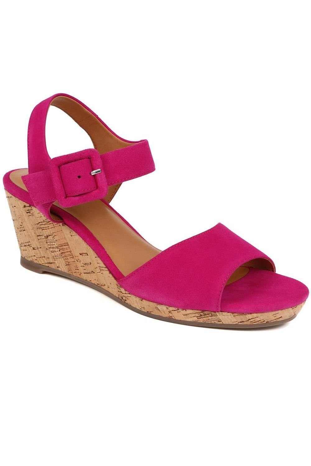 Jones Bootmaker Jones Bootmaker Bright Pink Suede Wedges