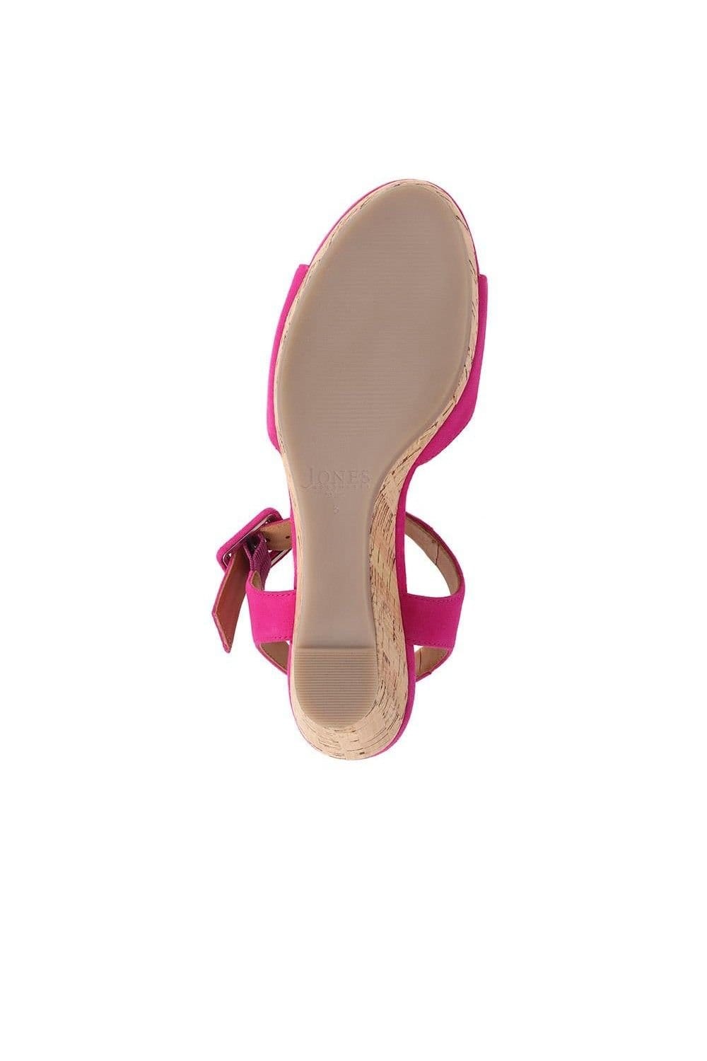 Jones Bootmaker Jones Bootmaker Women's Grazina Leather Wedges in Bright Pink - 4