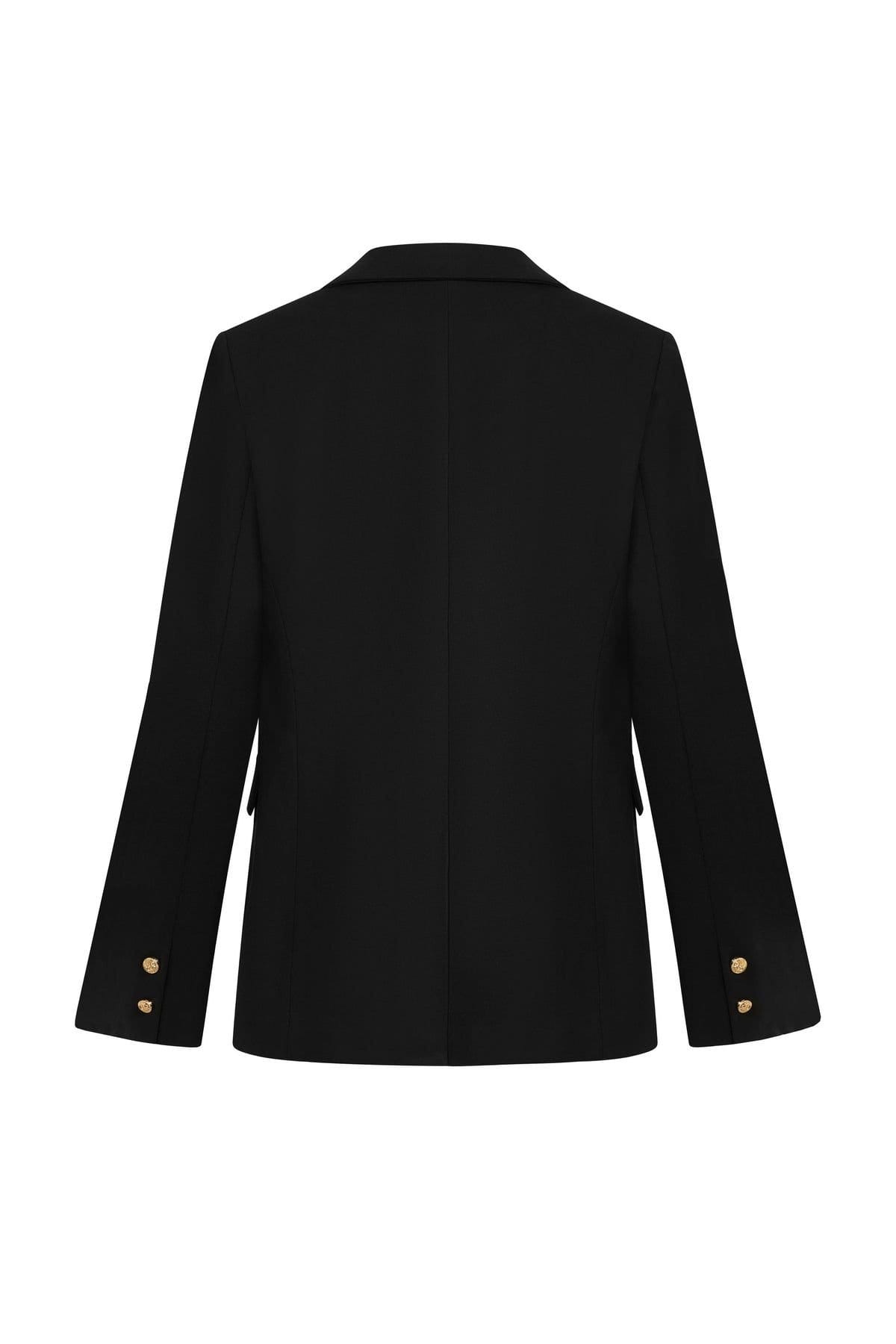 BALOU BALOU Women's Single Breasted Tailored Blazer in Black - 4