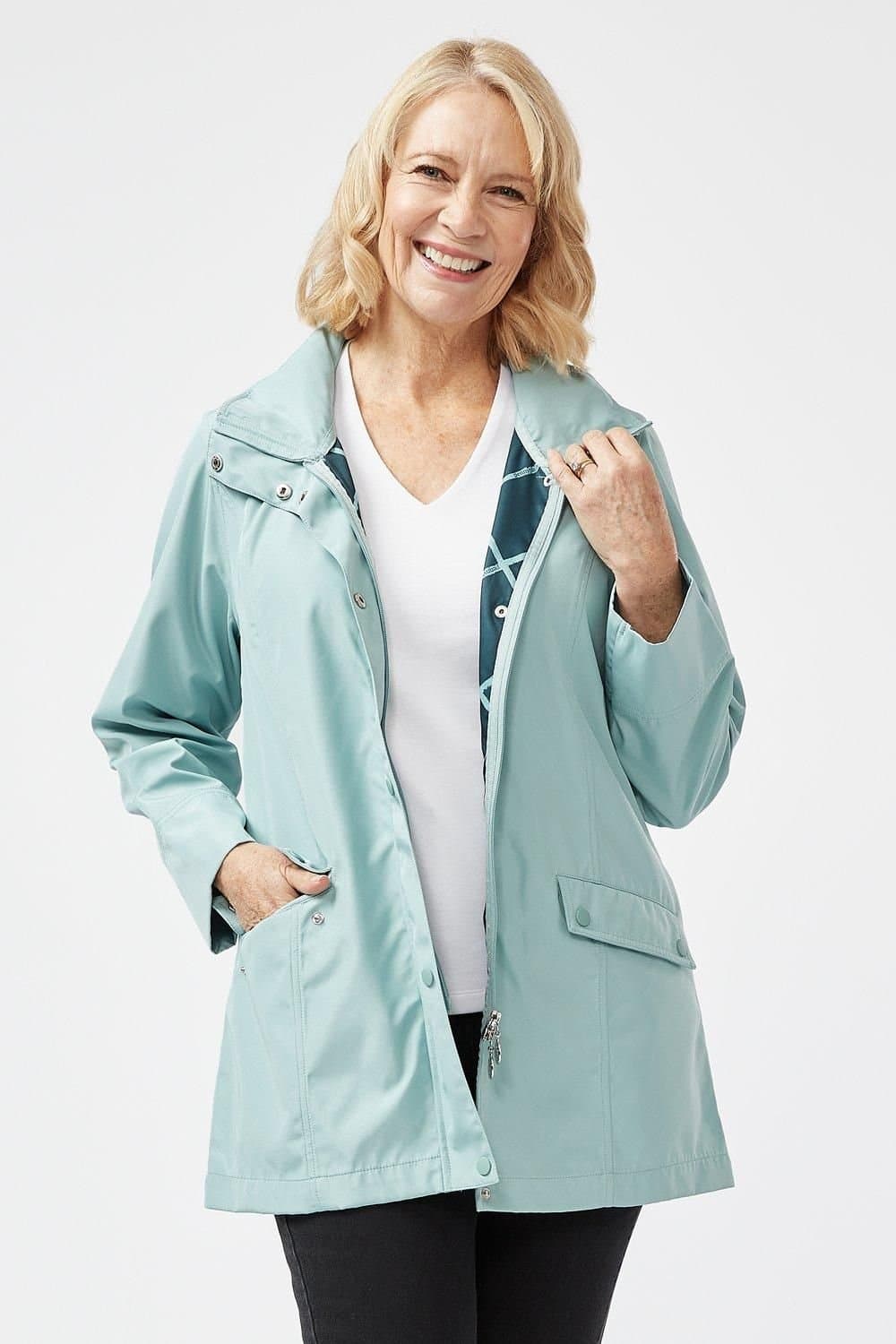 Penny Plain Penny Plain Women's Raincoat in Blue