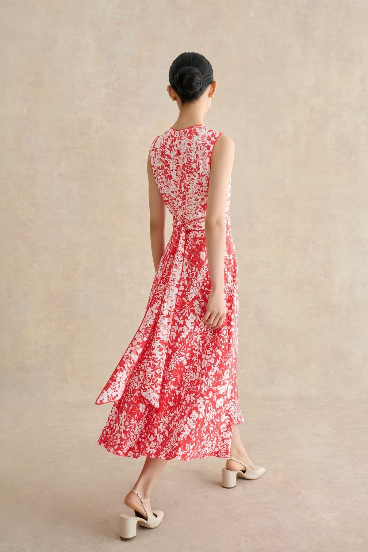 Hobbs London Hobbs London Women's Maddie Floral Print Midi Dress in Scarlet - 4