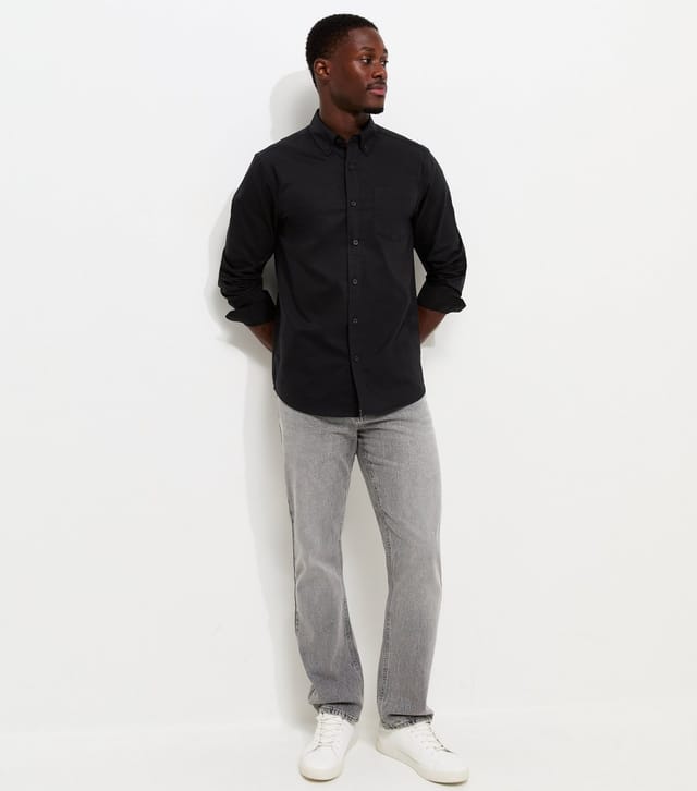 New Look Men's Black Regular Oxford Shirt New Look - 3