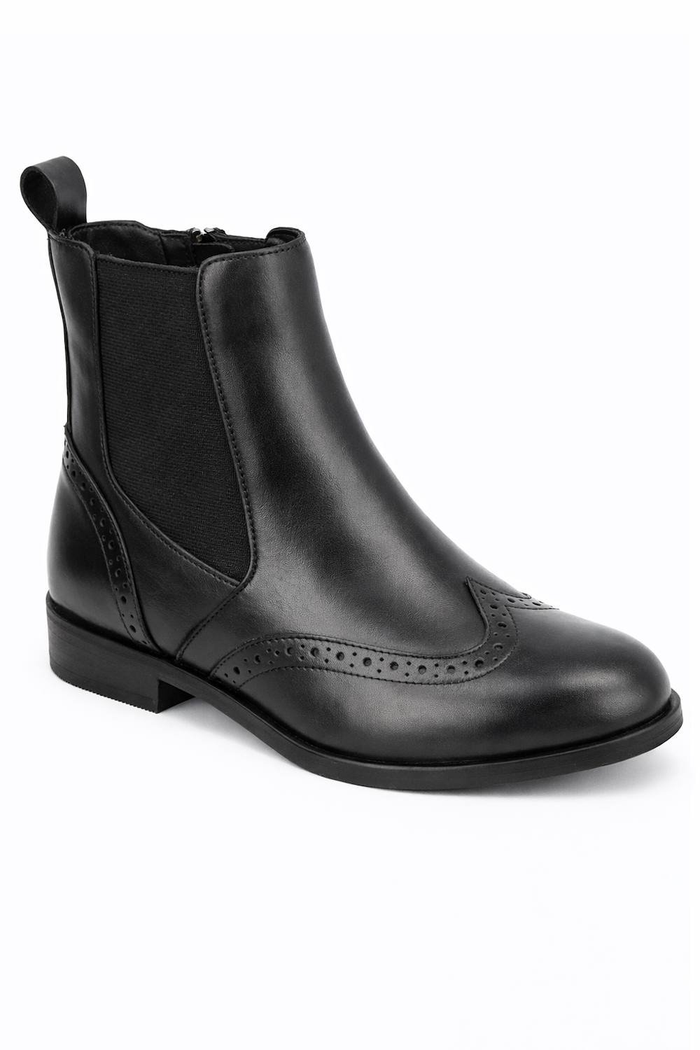 Spot On Spot On Women's Classic Chelsea Ankle Boot with Elastic Panels in Black - 4