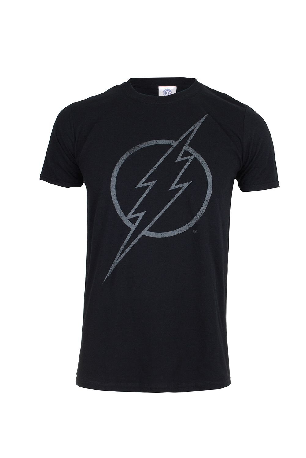 Flash Flash Men's Line Logo Cotton -shirt Black - 2
