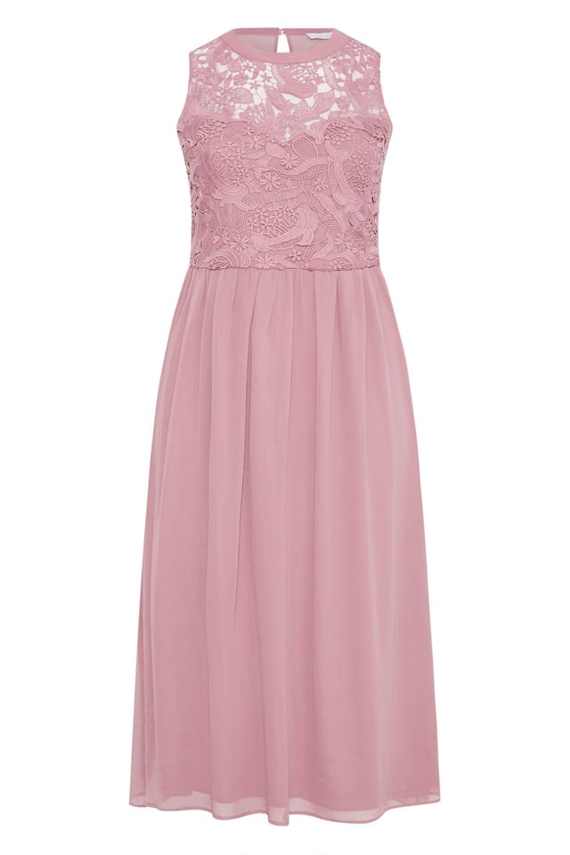 Yours Yours Women's Chiffon Maxi Dress in Pink - 2