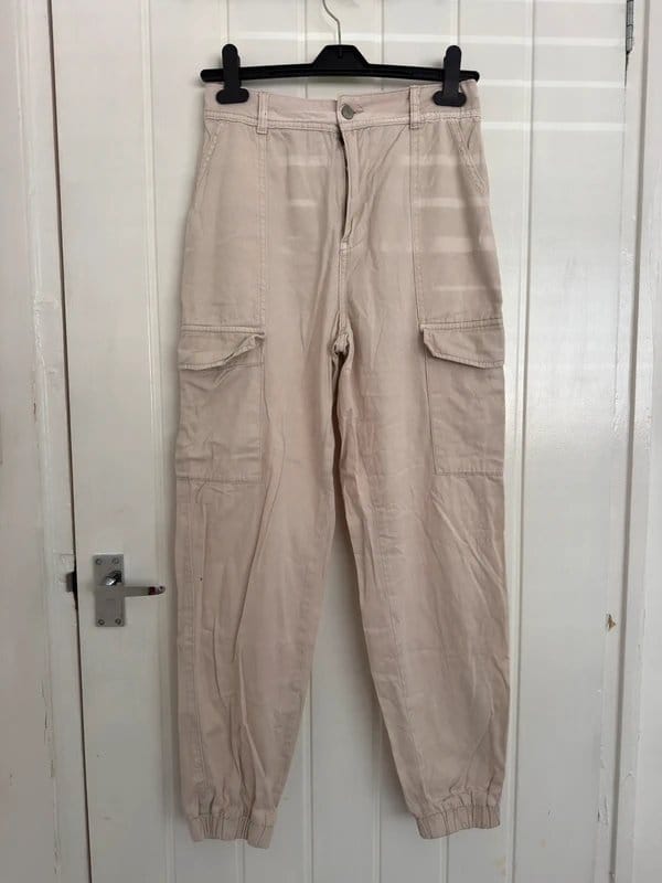 New Look Beige Cotton Cargo Pants