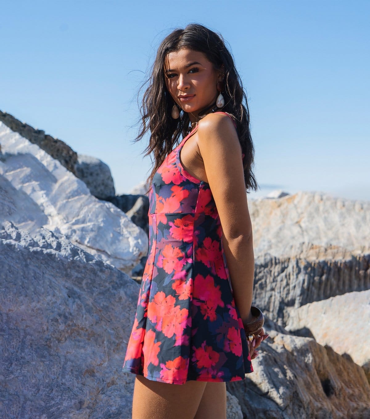 Gini London Women's Red Floral Strappy Mini Dress Gini London New Look - 4