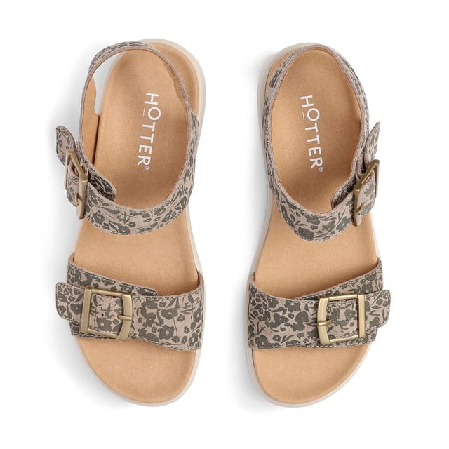 Hotter Hotter Women's Wide Fit 'Corfu' Sandals in Khaki - 3