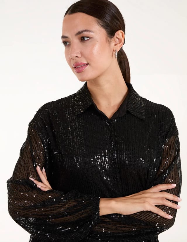 Blue Vanilla Sequin Shirt - 3