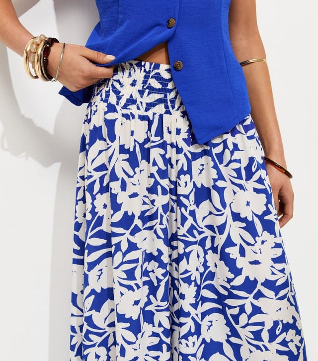 New Look Women's Blue Crepe Floral Print Palazzo Trousers New Look - 2