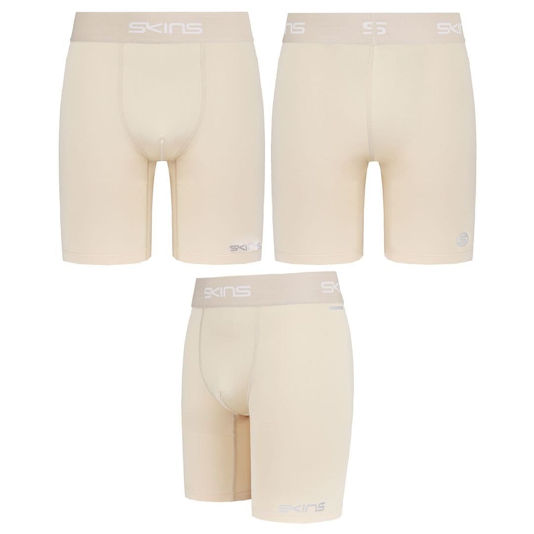 Skins Skins Men's DNAmic Force Beige Compression Shorts in Light Beige - 4