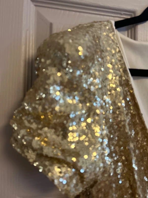 Signature Gold sequin sparkle party dress uk 12