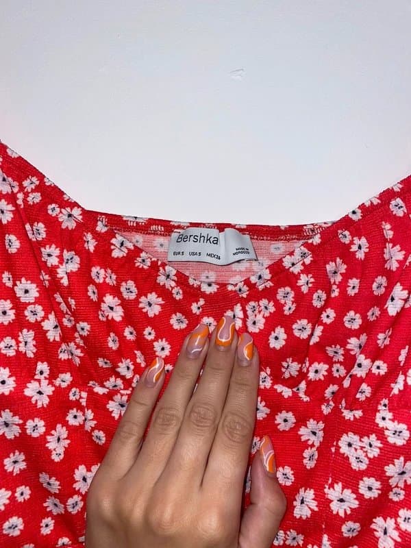 Bershka Bershka Red floral play suit